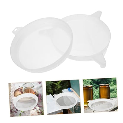 MAGICLULU 2Pcs Nylon Honey Strainer Double Sieve Filter Mesh for Beekeeping Easy to Clean and Versatile Honey Extraction Tool for Various Beehives and Honey Processing