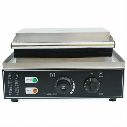 Commercial Electric Sandwich Machine, 110V 1500W Double-side Sandwich Press Grill, Breakfast Sandwich Toaster Grilled Cheese Maker w/Non-Stick Coating, Stainless Steel, for Restaurant Party Food Stall
