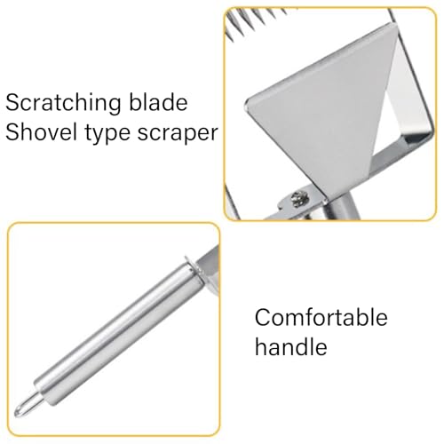 Stainless Steel Honeys Cutting Tool Reverse Hook Uncapping Fork with Ergonomic Handle Bees Hives Scraper Beekeeping Tool Beekeeper