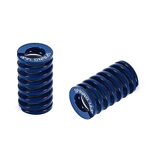 Heyiarbeit 18mm OD 9mm ID 30mm Long Spring Steel Spiral Stamping Light Load Compression Mould Die Spring for 3D Printer Blue 2Pcs - color: Blue, size: TL-18-9-30