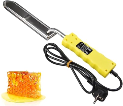 Honey Uncapping Knife, Stainless Steel Electric Cutter with Display for Beekeeping, Wax Extraction Tool, Easy Honey Cutting for Beekeeper Collection