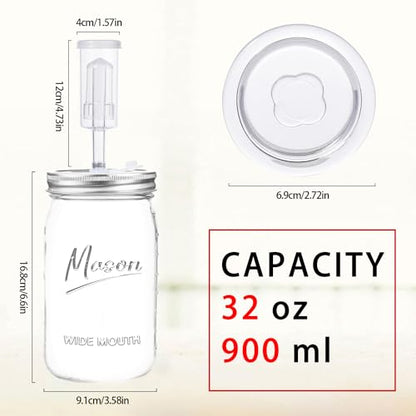 32 oz Fermentation Jar,2 Pack Fermentation kit with Fermenting Weights and Airlocks,Pickle Jar for Fermenting,Pickling,Canning,Mead Making