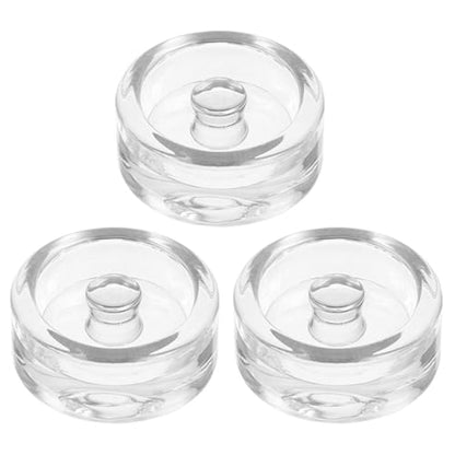 3pcs Fermentation Weights: Heavy Glass Fermenting Stones with Easy-grip Handle Compatible with Wide Mouth Mason Jars for Sauerkraut Kimchi