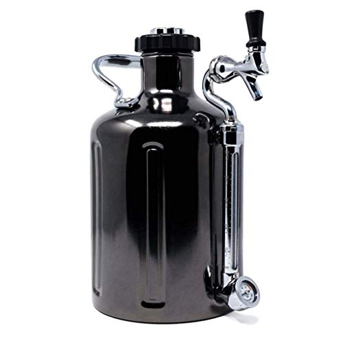 GrowlerWerks uKeg Carbonated Growler, 128 oz, Black Chrome - color: Black Chrome, size: 128 Ounces