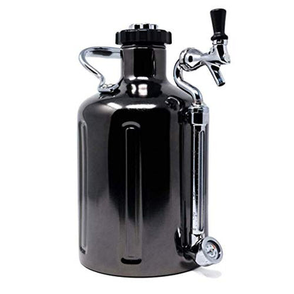 GrowlerWerks uKeg Carbonated Growler, 128 oz, Black Chrome - color: Black Chrome, size: 128 Ounces