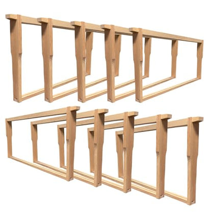 Hoover Hives Wooden Deep Frames – Durable and Precision-Crafted Langstroth Frames for Beekeeping, Compatible with Standard Deep Hive Boxes (10 Pack)
