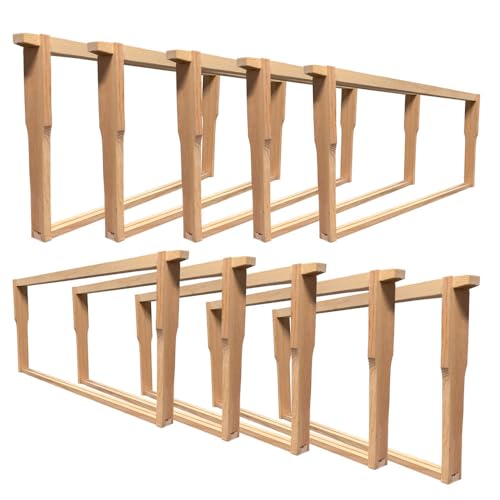 Hoover Hives Wooden Deep Frames – Durable and Precision-Crafted Langstroth Frames for Beekeeping, Compatible with Standard Deep Hive Boxes (10 Pack)