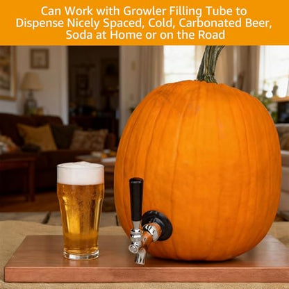 MRbrew 4-1/8" Beer Faucet Shank, Stainless Steel Beer Tap Shank with 1/4'' Barb fit Refrigerator/Freezer Walls Cabinet Kegerator Beer Towers Jockey Box Panels Homebrew & Bar Draft Beer Dispenser - size: 4-1/8" Shank
