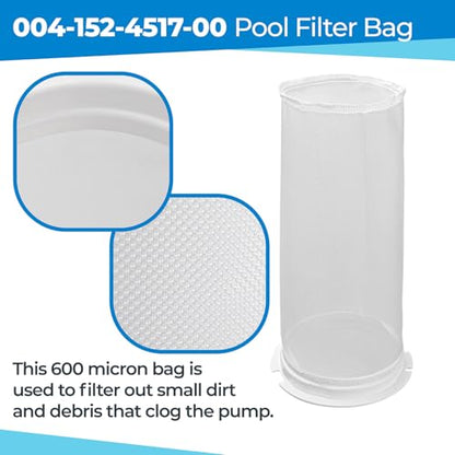 Debris Canister Fine Mesh Bag 004152451700 Replacement for Paramount Debris in-Deck & Equipment-Side Canister, 600 Micron Fine Mesh Bag for Paraskim, EDC and DDC Debris Cannister