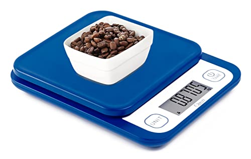 Ozeri Garden and Kitchen Scale II, with 0.1 g (0.005 oz) 420® Variable Graduation Technology® - color: Classic Blue