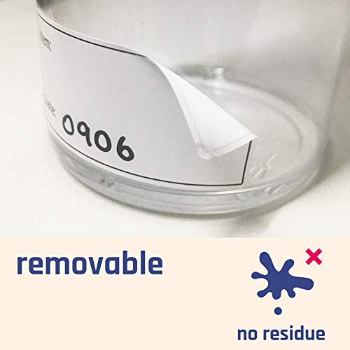 1500 Pack, 2" x 1", Removable Food Storage Freezer Date Labels Stickers - size: 1500 Pack