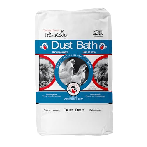 Progressive Planet Fresh Coop Dust Bath, 20lbs - Food-Grade Diatomaceous Earth & Calcium Montmorillonite Clay - Supports Healthy Feathers, Reduces Boredom & Encourages Natural Dust Bathing - size: 20 Pound - Single