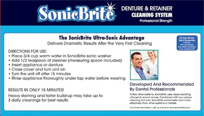 Denture/Retainer Cleaning Kit — Clean any Removable Dental Device with a Powerful Sonic Bath — Cleaner for Night & Mouth Guards, Aligners & More — Powerful Cleaning System