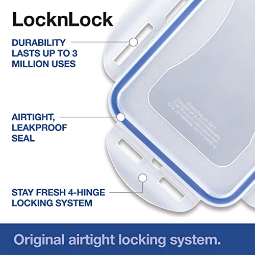 LocknLock Easy Essentials Pantry Food Storage Container Set/Food Storage Bin Set, Rectangular, BPA-free/Dishwasher Safe, 4 Piece - Clear - size: 4 Piece Set (Multi Size)