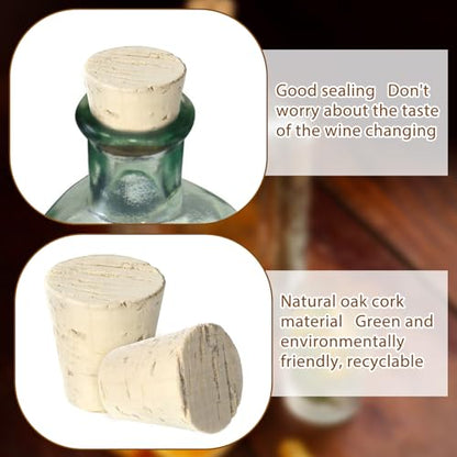 2Pcs Carboy Cork, Fermentation Stopper for 1, 3, 5, 6 Gallon Glass Water Jug Wood Tapered Fermentation Cap Cork Stoppers