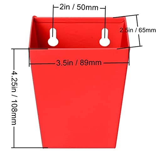 Red Beer Bottle Cap Catcher Wall Mounted Narrow Stainless Steel Soda Cola Top Collector Remover 3-1/2" Mountable with Screws - color: Red