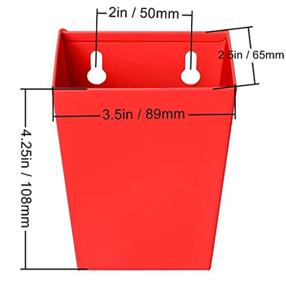 Red Beer Bottle Cap Catcher Wall Mounted Narrow Stainless Steel Soda Cola Top Collector Remover 3-1/2" Mountable with Screws - color: Red