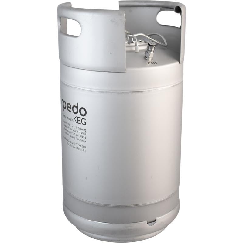 Torpedo Megamouth Keg | Ball Lock Keg | Stainless Steel Corny | 6 gal.