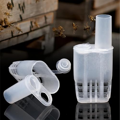 20Pcs Bees Catcher Cages Isolator Clip Queens Protective Cover for Quick Isolation Enduring Protective Cover for Indoor Home Outdoor Breeding Cage Box