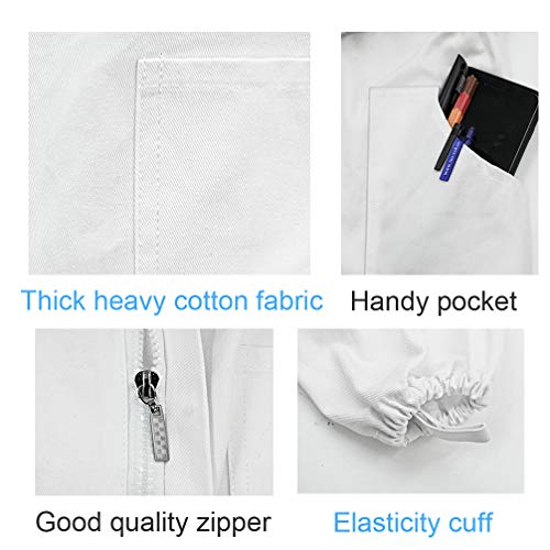 Luwint Kids Beekeeping Suits - Ventilated Bee Beekeeper Suit with Gloves and Self Supporting Veil Hood for Children (White/3'11''-4'2'' Height) - color: White/3'11''-4'2'' Height