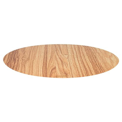 Cater Tek 13.8 Inch Charcuterie Boards, 10 Faux Wood Cheese Boards - Round, Stackable, Paper Cardboard Charcuterie Boards, Disposable, For Serving At Catered Events - Restaurantware - color: Natural, size: 13 3/4"