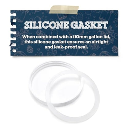 Fermentaholics Silicone Gasket For Standard 110 MM Gallon Lid – Airtight Seal For Storage and Fermentation 4pk