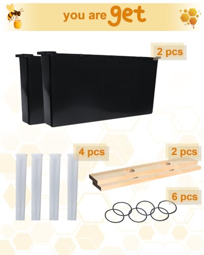 vensovo 2 Pack 6L Bee Feeder - Beehive Water Feeders for Deep Frame Hives, Beekeeping Supplies