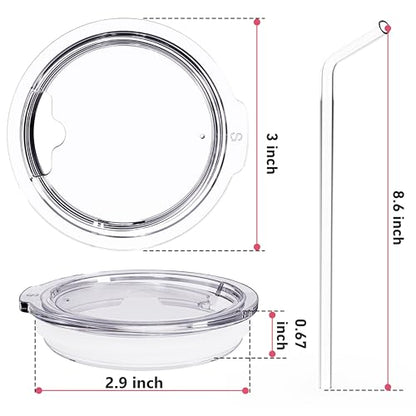 Reusable Wide Mouth Mason Jar Lids with Glass Straw Hole -Fit 2.9-inch Wide Mouth Jars, Compatible with Ball 16oz & 32oz Jar, BPA-Free Straw Lids (Jars Not Included)-2-Pack - size: 2 PACK