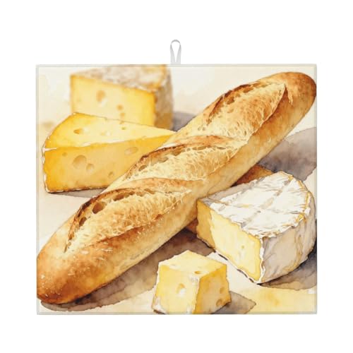 Cheese Set Microfiber Dish Drying Mat Ultra Absorbent Kitchen Counter Top Cushion Absorbent Drainer Pad