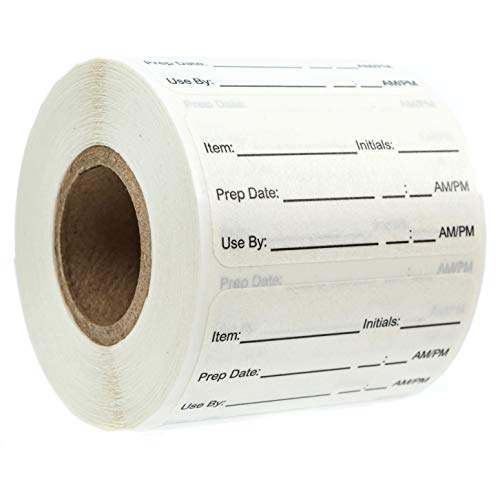 500 Dissolvable Food Prep Labels 1" x 2" Restaurant Quality Food Stickers/Meal Prep Leftovers Containers Organization/Made in The USA - size: Dissolvable 1” x 2”