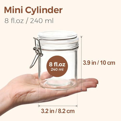 ComSaf Small Mason Glass Jars with Airtight Lids 8 oz 6 Pack Pantry | Jelly spice jar, Sourdough discard, Jam jelly honey, Spice rack cabinet organization, Seasoning herbs powders - size: 8oz*6