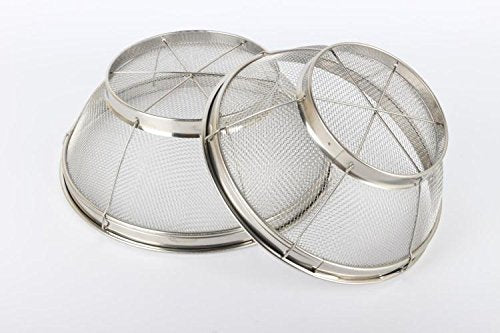 Set of 3- Wash Strainer Colander Reinforced Basket Stainless Steel Kitchen Sieve Strainer with Fine Mesh Net Quality( Straining, Draining,Wash Vegetable, Noodles)(B11861)~ We Pay Your Sales Tax