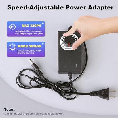 Electric Water Transfer Pump 110V Speed Adjustable for Ice Maker,Coffee Machine,Water Cooling,Food Grade Auto Siphon Self Priming Diaphragm Pumps for Bottling Wine,Beer and Beverages,2L/Min,Low Noise - color: Black-with Speed Adjustable