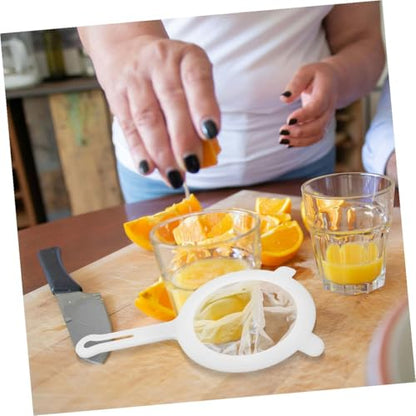 2pcs Fine Mesh Strainer for Juicing and Honey Filtering, Small Kitchen Sieve with Double-ear Handles, Plastic Food Strainer for Soy Milk, Tea, Coffee, and Juice Filtering