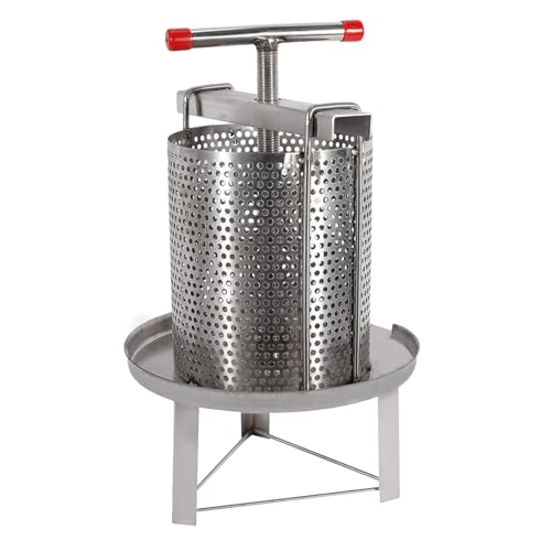 Mesh Honey Press Machine, Honey Extractor Stainless Steel Beekeeping Extraction with 3 Support Feet, Household Manual Honeycomb Extraction Beekeeping Tool for Wine Honey and Juice Making