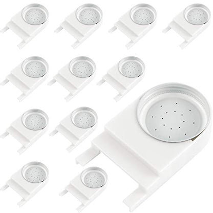 KEILEOHO 12 Pack 5.5 inches x 3.15 Inches Bee Feeder, Honey Bee Beehive Front Entrance Feeder, Bee Drinking Equipment with Lids for Professional Beekeeper or Beginner Feeding Sugar Syrup or Water