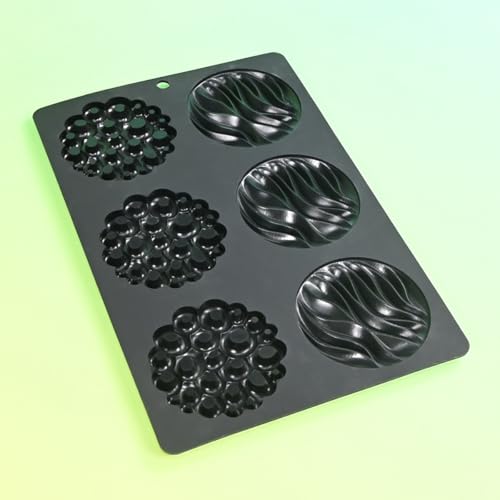 Silicone Mold, 6-Cavity Chocolate Mousse Cake Molds, Baking Mould for Desserts, Pastry, Candy, Non-Stick Food Grade Silicone Baking Pan (C_ Round) - size: C_ Round