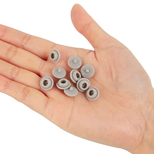MEASUREMAN 10 Pack Gray Silicone Oil Seal Plug, Rubber Oil Cap for Liquid Filled Pressure Gauge