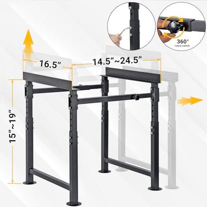 Adjustable Metal Hive Stand, Sturdy Beehive Stand | Adjustable Height 15” - 19” & Adjustable Width 14.5” - 24.5”, UV Resistant & Easy to Assemble Bee Stand for Beekeeping