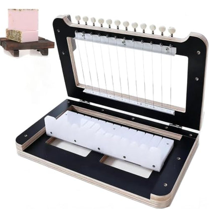 Hand-Made Soap Cutter, 12 Wire Wooden Soap Cutter, Cuts 1-12 Bars, Soap Cutting Thickness 2.5cm, Even Cuts, for DIY Soap Making, Cheese, Butter, Cake, Bread Making