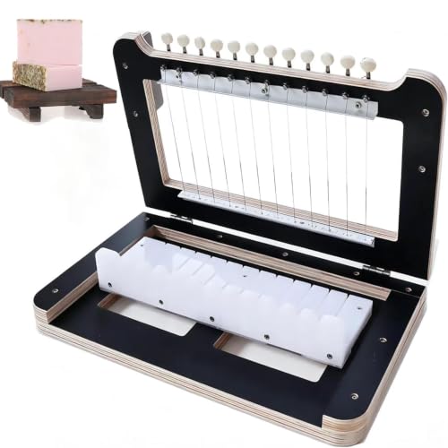 Hand-Made Soap Cutter, 12 Wire Wooden Soap Cutter, Cuts 1-12 Bars, Soap Cutting Thickness 2.5cm, Even Cuts, for DIY Soap Making, Cheese, Butter, Cake, Bread Making