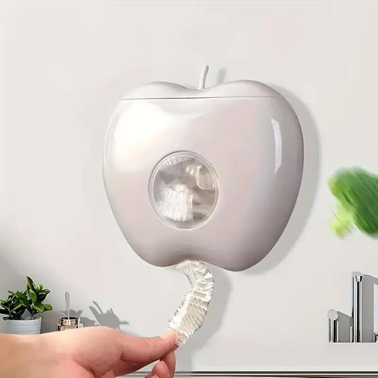 1Pcs Easy-Access Multi-Functional Kitchen Storage Box with Elastic Food Covers - Reusable Plastic Wrap Organizer for Convenience, White - color: White