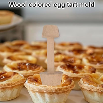 Wooden Tart Tamper,Double Side Pastry Dough Egg Tarts Pastry Tools DIY Cake Pastry Tools for Making Egg Tart, Pasta, Cheesecakes Dessert Kitchen Baking Tools (Model 3) - color: Model 3