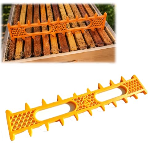 10/9 Frame Bee Hive Spacer Tool for Langstroth Beehives, Beekeeping Frame Spacing Tool for 10 Frame & 9 Frame Honey Supers, Hive Frame Alignment Guide (Yellow) - color: Yellow