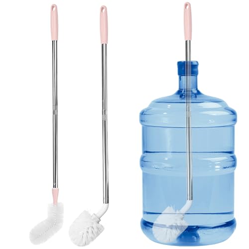 5 Gallon Water Jug Cleaning Brush, Carboy Brush & Bottle Cleaner for Glass | Flexible Long Handle Brush & Jug Cleaner Set, Fits 3 Gallon Reusable Water Bottles and All Water Containers