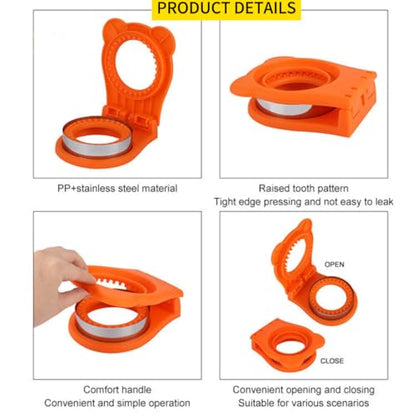 CHICHAUS Uncrustable Sandwich Maker,Sandwiches Pocket Circle Shape 3.7Inch Sandwich Cutter and Sealer,Sandwich Cutter for Kids Breakfast and lunchboxes (Orange) - color: Orange