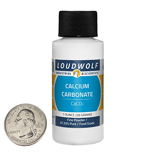 Calcium Carbonate / 1 Ounce Bottle / 97+% Pure Food Grade/Fine Powder - size: 1 Ounce (Pack of 1)