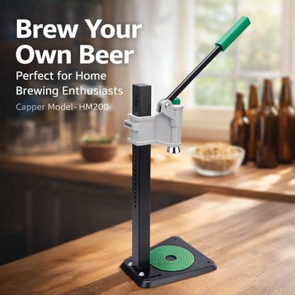 Manual Bottle Capper Tool, Bench Capping Machine, 7.1x7.9x18.1in - Durable Iron Construction, Non Slip Base, Ideal for Home Brewing, beer bottle capping machine, homebrew bottle