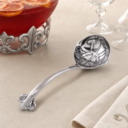 Arthur Court Fleur-De-Lis Serving Ladle - Elegant Aluminum Spoon for Punch and Soup - 12 Inch Long - size: 12 inches Fleur-De-Lis