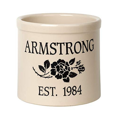 Personalized 2 Gallon Pot with rose design